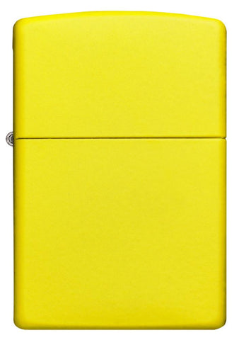 Vue de face briquet Zippo modèle de base jaune citron