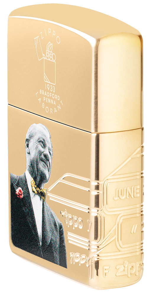 ¾ vista del encendedor Zippo Fourder's day 2023 storm