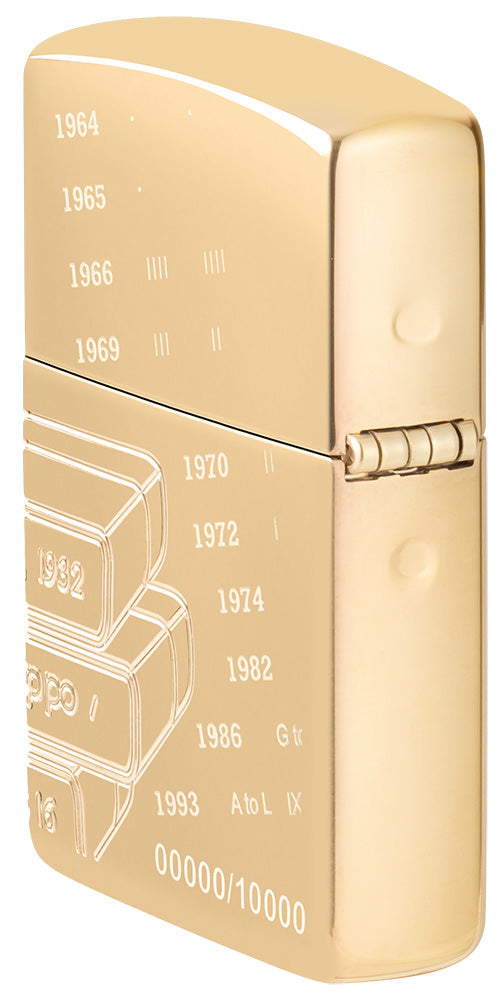 ¾ vista del encendedor Zippo Fourder's day 2023 storm