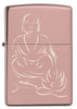 Frontansicht Zippo Feuerzeug meditierender Buddha Rose Gold Online Only