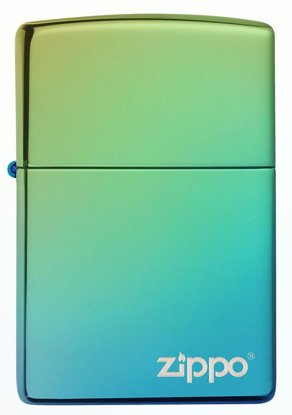 High Polish Teal Zippo Logo