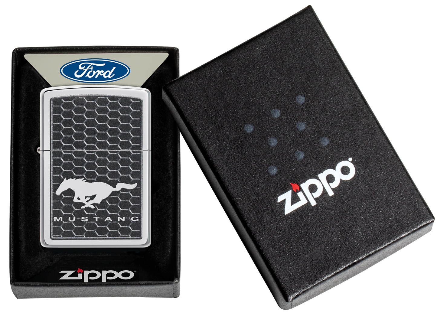 Mechero a prueba de viento Zippo Ford en su caja de regalo