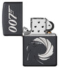 Zippo Feuerzeug James Bond 007 schwarz matt mit Logo als Texturdruck Online Only geöffnet ohne Flamme