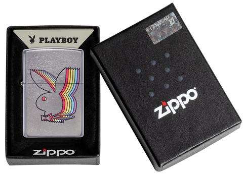 Mechero a prueba de viento Zippo Playboy en su caja de regalo