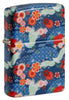 Vista 3/4 del mechero a prueba de viento Kimono Design que representa el traje tradicional japonés