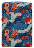 Vista frontal del mechero a prueba de viento Kimono Design que representa el traje tradicional japonés