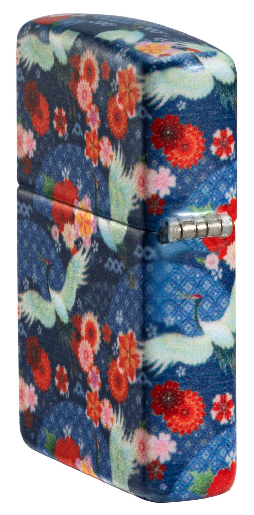 Vista de la parte trasera del mechero a prueba de viento Kimono Design que muestra el traje tradicional japonés