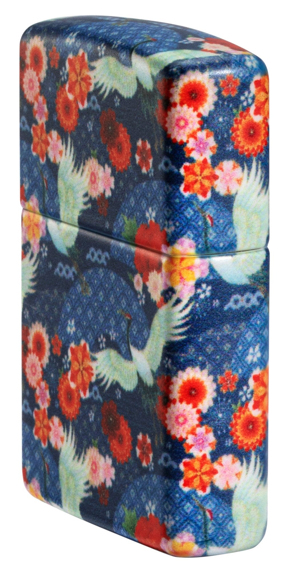 Vista del borde del mechero a prueba de viento Kimono Design que representa el traje tradicional japonés