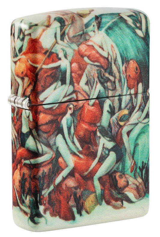 Vue de face 3/4 briquet Zippo Marija Tiurina