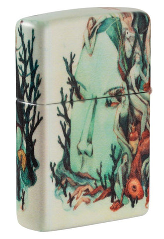 Vue de côté arrière briquet Zippo Marija Tiurina