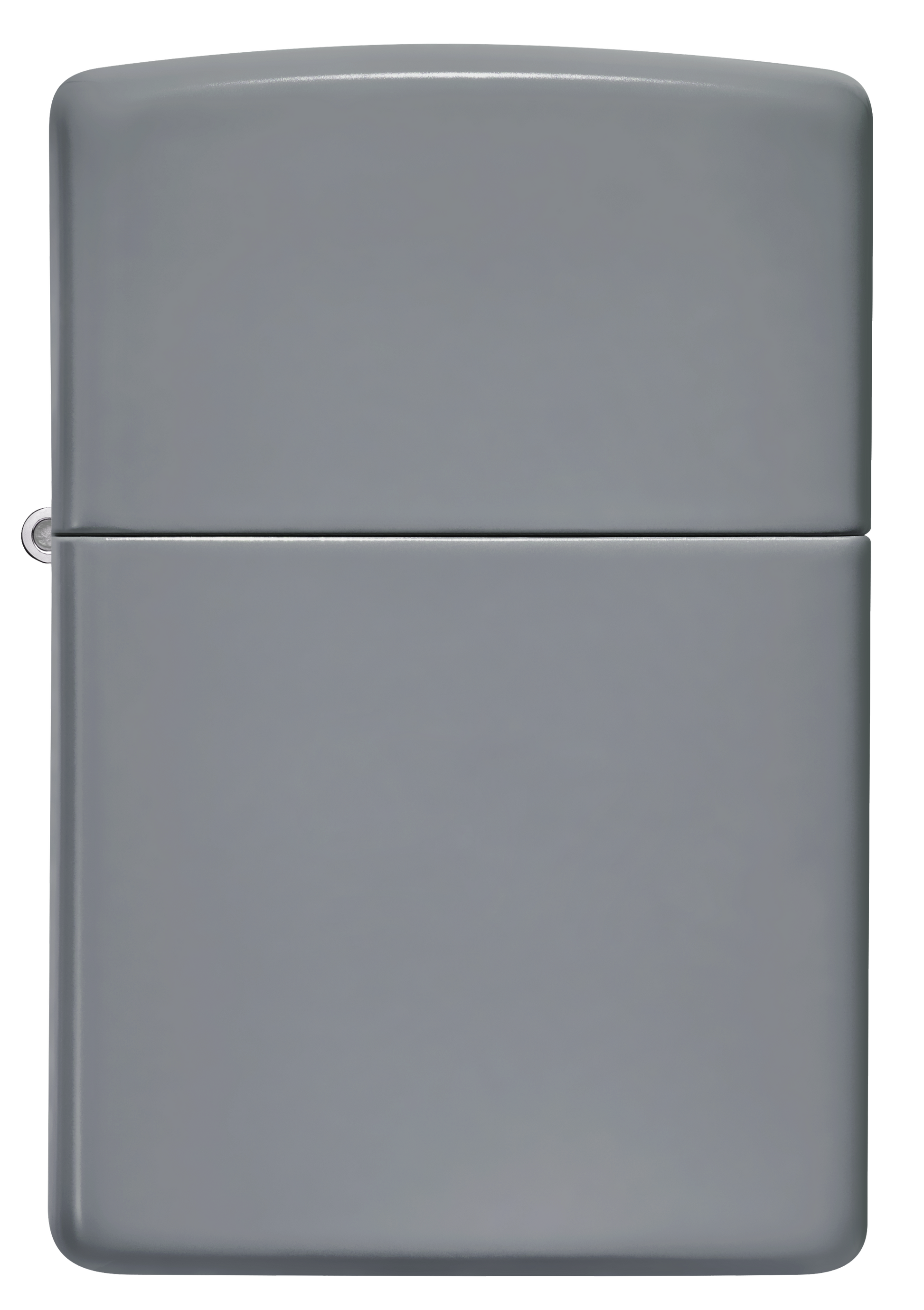 Vista frontal del mechero a prueba de viento Zippo Flat Grey