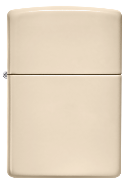 Vista frontal del mechero a prueba de viento Zippo Flat Sand