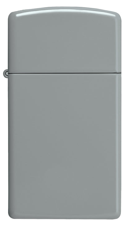Frontansicht Zippo Feuerzeug Slim Flat Gray Grau Matt