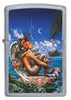 Frontansicht Zippo Feuerzeug Rick Rietveld Meerjungfrau mit Engelsflügeln auf Insel Online Only