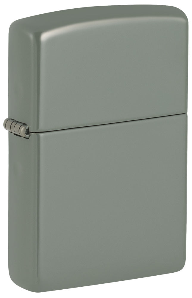 Encendedor Zippo Vista Frontal ¾ Base Angular Modelo Soft Sage Grey