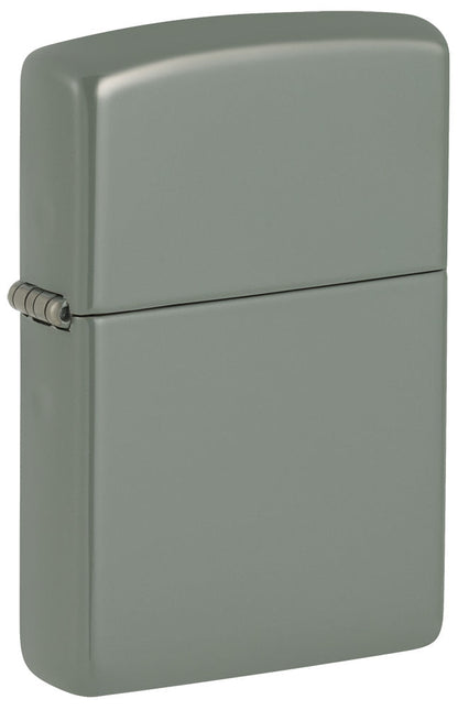 Encendedor Zippo Vista Frontal ¾ Base Angular Modelo Soft Sage Grey