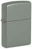Encendedor Zippo Vista Frontal ¾ Base Angular Modelo Soft Sage Grey