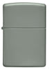 Encendedor Zippo Vista Frontal Base Modelo Soft Sage Grey