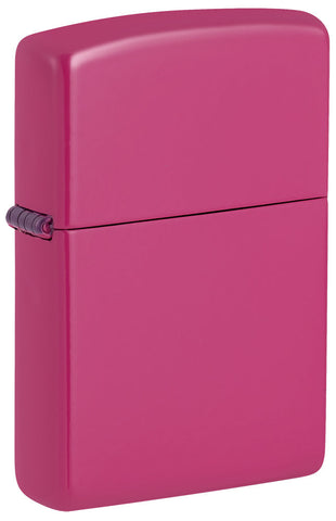 Vista frontal del encendedor Zippo ¾ Modelo de base de frecuencia rosa suave