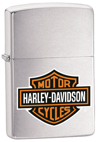 Vista de tres cuartos del mechero a prueba de viento Zippo Harley-Davidson®