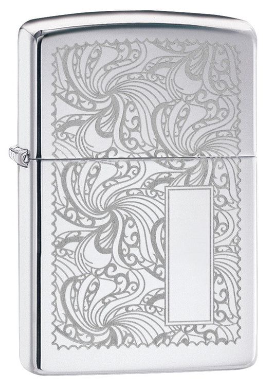 Vista de tres cuartos del mechero a prueba de viento Zippo Seamless Pattern