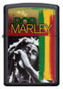 Vista frontal del mechero a prueba de viento Zippo Bob Marley