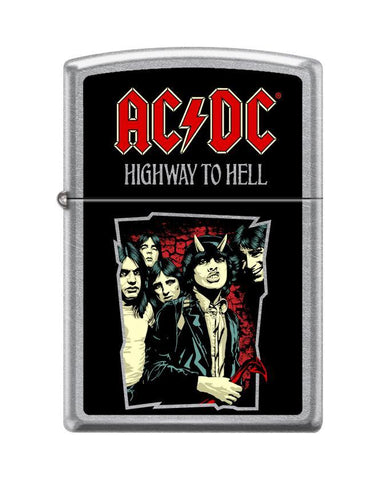 Vue de face briquet Zippo pochette AC/DC Highway to Hell