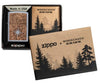 Briquet Zippo Woodchuck carte et boussole, dans une boîte cadeau ouverte