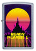 Vue de face briquet Zippo chromé Ready Player 1 