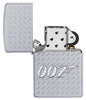 Briquet Zippo James Bond chromé avec logo 007, ouvert