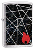 Vista de tres cuartos del mechero a prueba de viento Zippo Flame Design