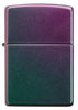 Vue de face briquet Zippo vert violet