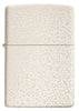 Vue de face briquet Zippo Mercury Glass blanc or moucheté