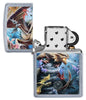 Briquet Zippo attaque de dragons colorés, ouvert