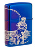 Vista frontal del mechero a prueba de viento Zippo Fishing Design