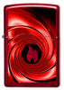 Vista frontal del mechero a prueba de viento Zippo Red Swirl Design