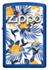 Vista frontal del mechero a prueba de viento Zippo Tropical Birds Design