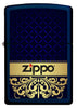 Vista frontal del mechero a prueba de viento Zippo Royal Design