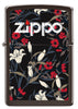 Vista frontal del mechero a prueba de viento Zippo Floral Design