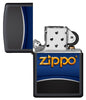 Vista frontal del mechero a prueba de viento Zippo Design apagado, sin llama