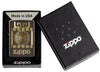 Mechero a prueba de viento Zippo Greek Key Design en su caja de regalo