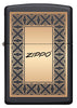 Vista frontal del mechero a prueba de viento Zippo Art Deco Design