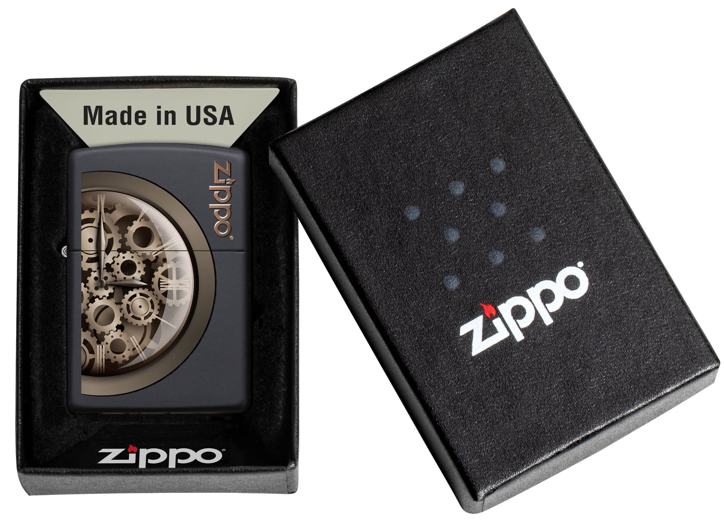 Mechero a prueba de viento Zippo Steampunk Design en su caja de regalo
