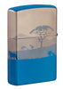 Dos briquet Zippo bleu haute brillance steppe