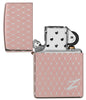 Zippo Feuerzeug 360 Grad Lasergravur Rose Gold Netz-Design mit Zippo Logo Online Only geöffnet ohne Flamme