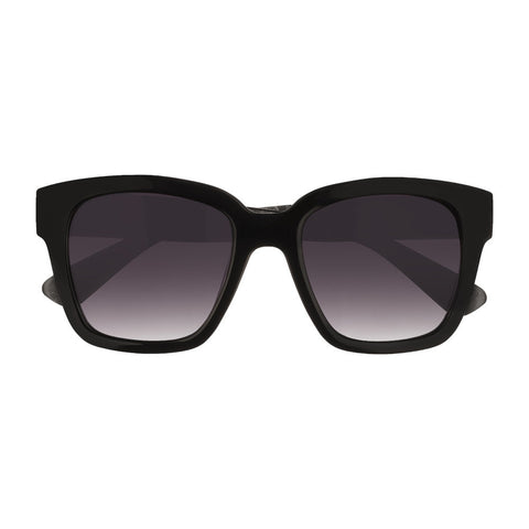 Front View Zippo Sunglasses Large Black Lenses With Black Frame