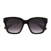 Front View Zippo Sunglasses Large Black Lenses With Black Frame