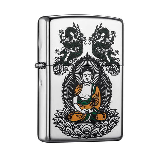 Vista de tres cuartos del mechero a prueba de viento Zippo Zippo Ami Jap